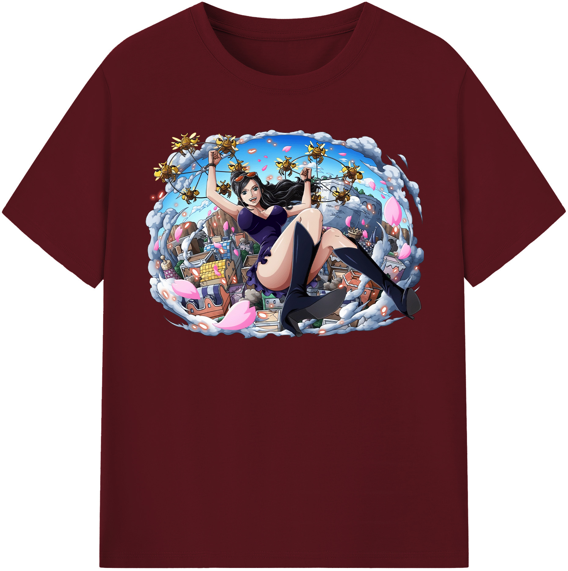 ワンピース ニコ・ロビン ONE PIECE Nico Robin 綿100％半袖Tシャツ（フロントプリント）